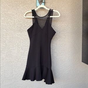 G by Guess Black Mesh Detail Mini Dress